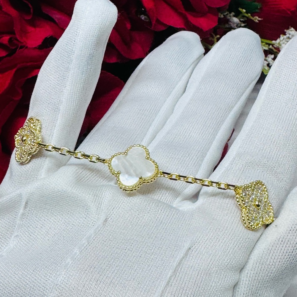 🍀SALE $1500 SET CUSTOM CLOVER MOTHER OF PEARL - Picture 7 of 13